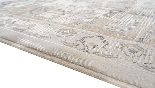 Isexan Retro 7893 Teppich Rechteckig Synthetisch,Polyester/Cotton/Leather Beige