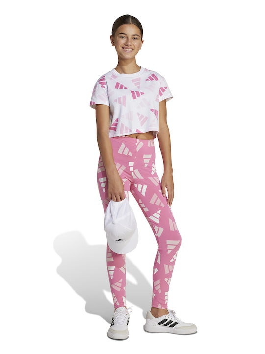 Παιδικό Crop Top Κοντομάνικο Λευκό Essentials