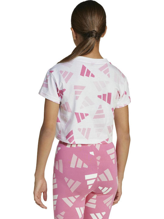 Παιδικό Crop Top Κοντομάνικο Λευκό Essentials