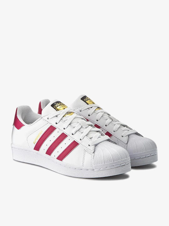 adidas Superstar Παιδικά Sneakers Cloud White Bold Pink B23644