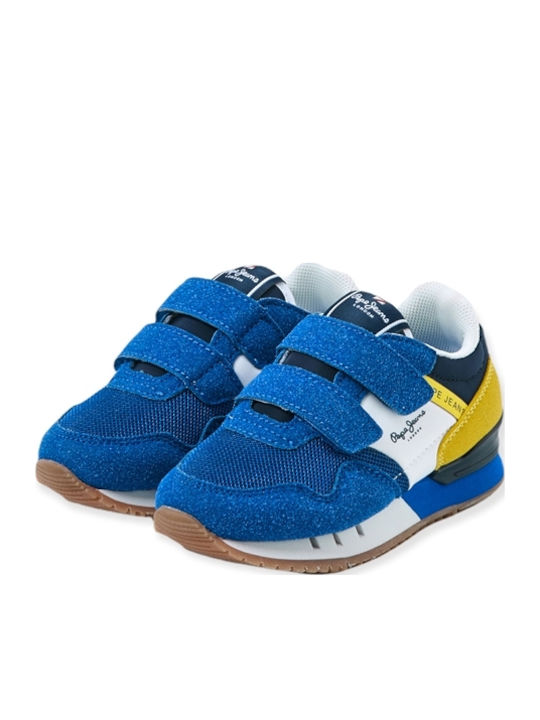 London One Παιδικά Sneakers με Σκρατς Μπλε