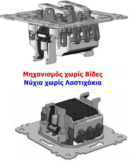 Rita Бял Бутонен Превключвател Светлина Led 230v