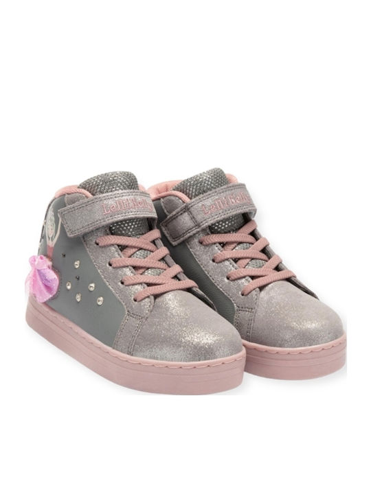 Kids Sneakers High with Scratch & Lights Gray