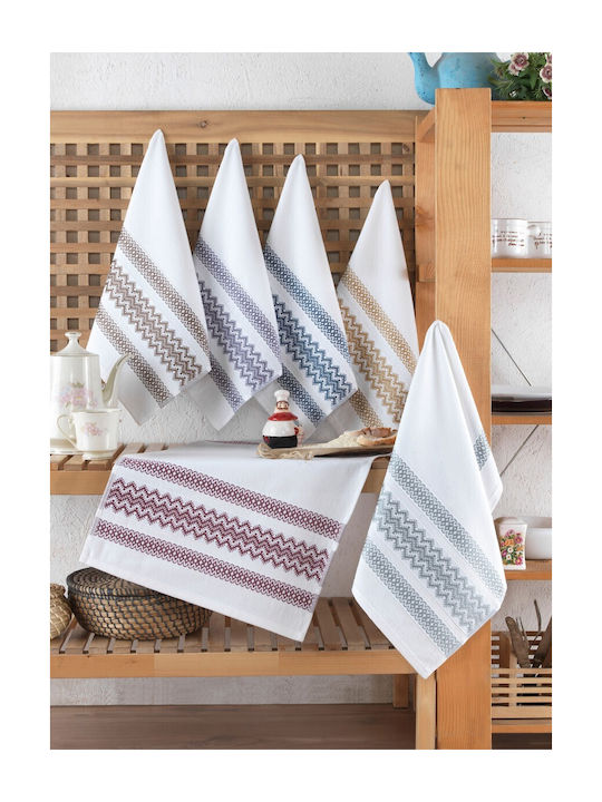 Şaheser Prosop din 100% Bumbac în Culoarea Alb 40x60cm 6buc