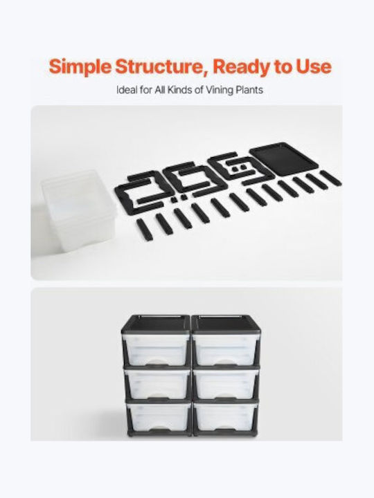 Vevor Plastic Storage Drawers with 6 Drawers