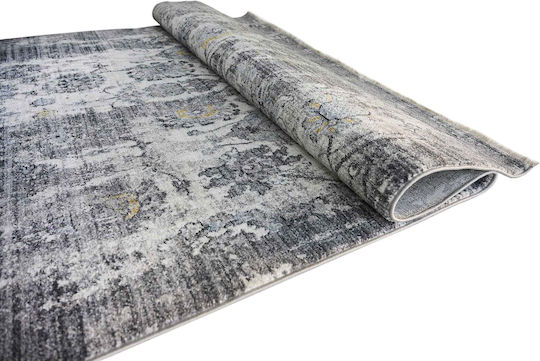 Balsan Teppich Rechteckig Synthetisch,Polyester/Cotton/Leather mit Fransen Grey
