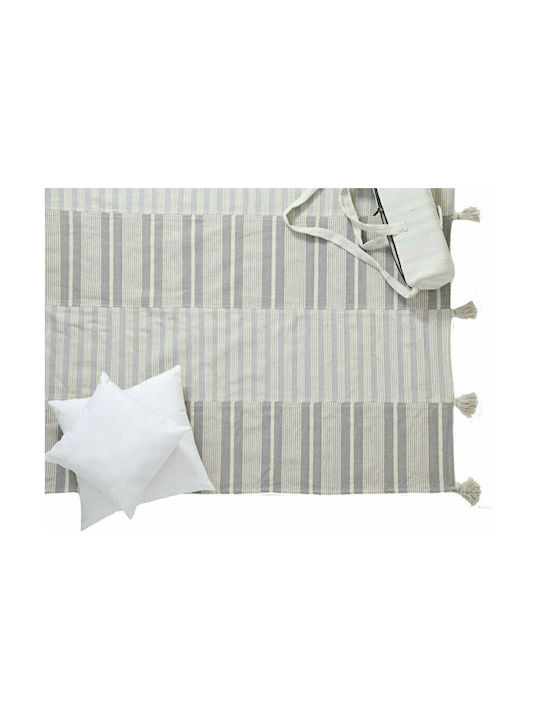 Royal Carpet Lotus Cotton Kilim 066 Rug Rectangular Cotton with Fringes 066 Grey White
