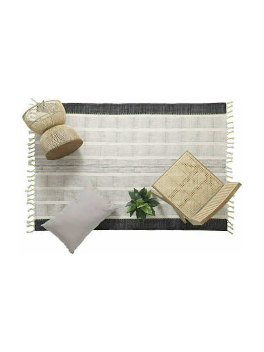Royal Carpet Lotus Cotton Kilim 354 Rug Rectangular Cotton with Fringes 354 Black