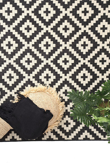 Royal Carpet Flox 721W Χαλί Ορθογώνιο Καλοκαιρινό Ψάθινο Black 140x200cm
