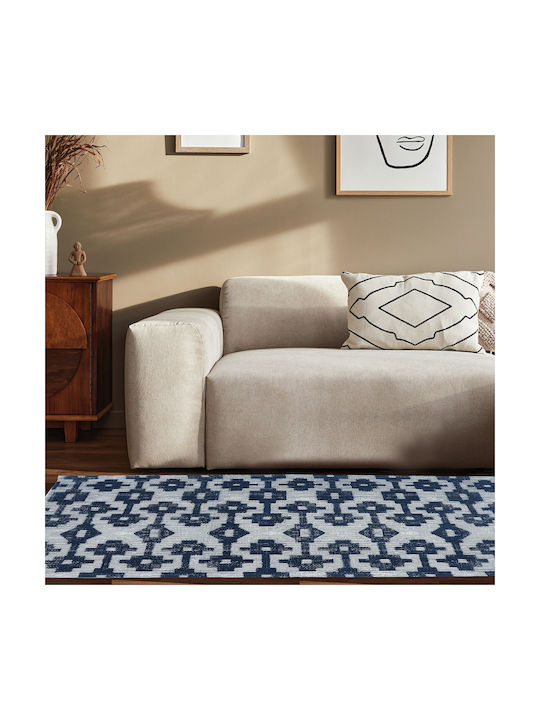 Das Home 7025 Teppich Rechteckig Baumwolle Blue