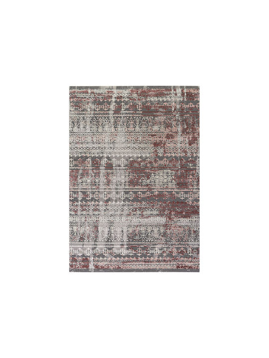 Beauty Home Wohnzimmer Teppich 160x230cm Grau / Rosa