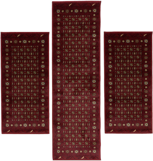 Isexan 8304 Teppich Rechteckig Synthetisch,Polyester/Cotton/Leather Rot