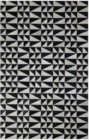 InTheBox Black & White Δερμάτινο 170x240cm Μαύρο / Λευκό