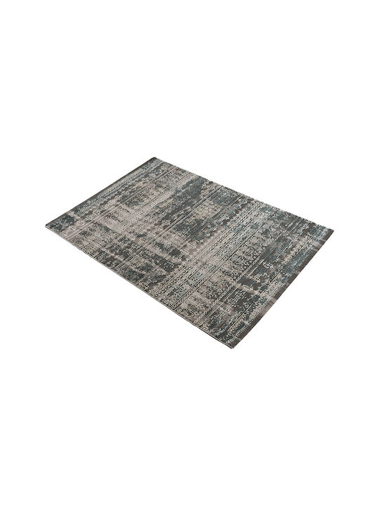 Beauty Home Rechteckiger Grauer / Petrol Wohnzimmer Teppich 160x230cm