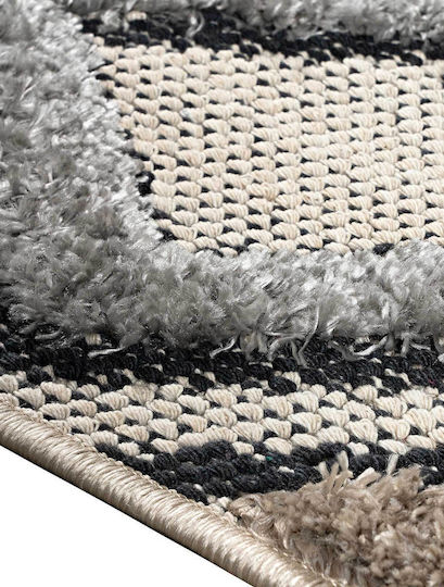 Madi Attack Χαλί Ορθογώνιο με Κρόσια Μπεζ 200x280cm