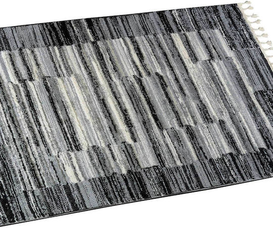 Madi Street Rug Rectangular with Fringes Gray