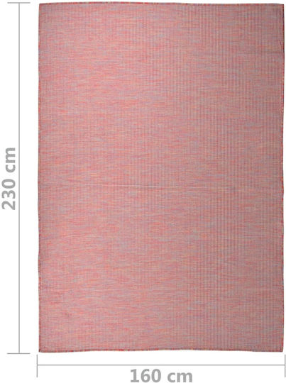 vidaXL Rug Outdoor Rectangular Red 340822