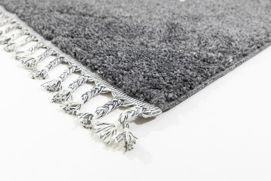 Ezzo Soffice B378AX2 Χαλί Ορθογώνιο Shaggy με Κρόσια Anthracite 160x230cm