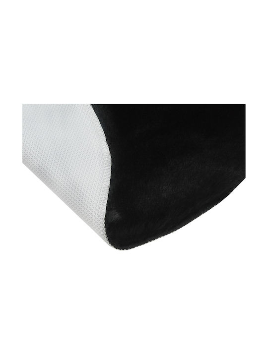 Newplan Puffy Anti-slip Rug Rectangular Furry FC9 Black