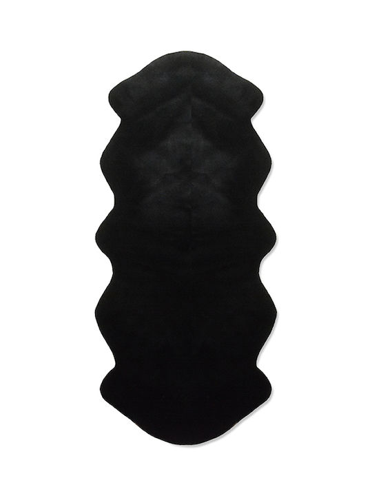 Newplan Puffy Anti-slip Rug Rectangular Furry FC9 Black