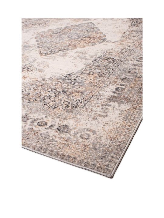 Viokarpet Fanci D173A Teppich Rechteckig Synthetisch,Polyester/Cotton/Leather Light Grey / Vizon