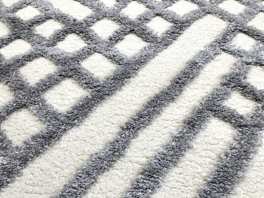 Koulis Carpets Thick 826 Χαλί Ορθογώνιο με Κρόσια Grey / Cream 200x250cm
