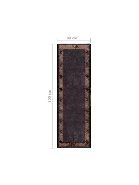 vidaXL Anti-slip Rug Rectangular Black / Gold