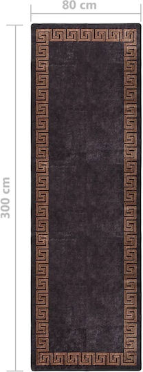 vidaXL Anti-slip Rug Rectangular Black / Gold