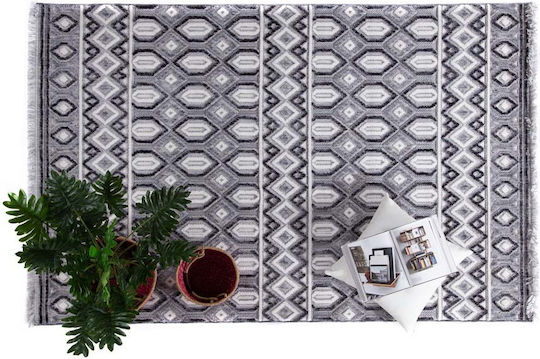 Royal Carpet Broadway 4842C Χαλί Ορθογώνιο με Κρόσια Gkri Skouro Leuko 240x300cm