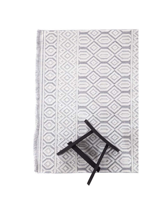 Royal Carpet Broadway 4842B Χαλί Ορθογώνιο με Κρόσια Leuko-Gkri White 200x290cm