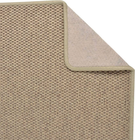 vidaXL Teppich Rechteckig Synthetisch,Polyester/Cotton/Leather Sand