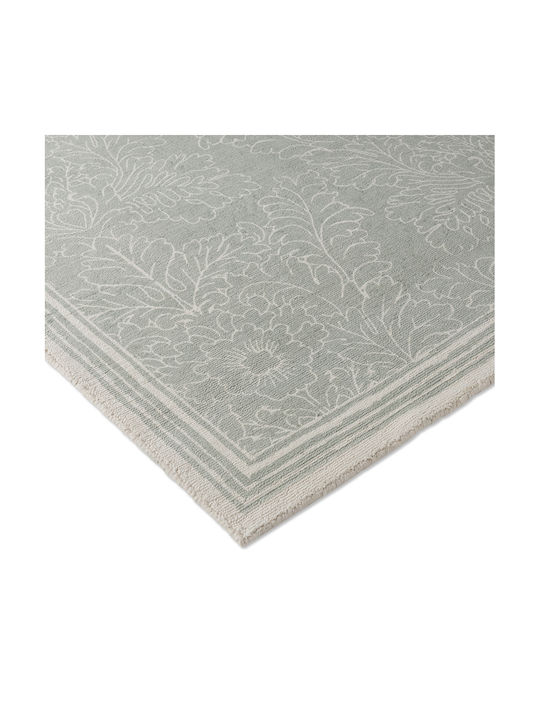 Laura Ashley Silchester Lucrat manual Covor Rectangular Bumbac Pale Sage