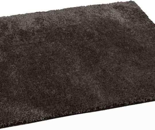 Madi Downy Shade Teppich Rechteckig Zottelig Synthetisch,Polyester/Cotton/Leather Anthracite