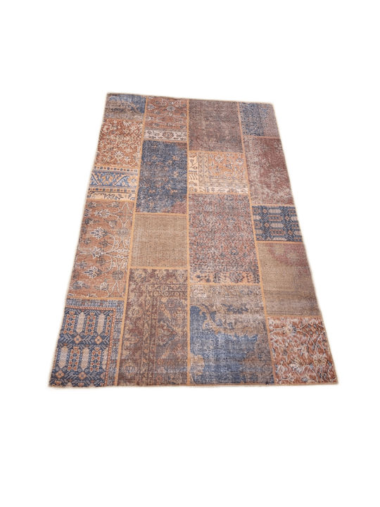 Klonaras AL-16 Teppich Rechteckig Synthetisch,Polyester/Cotton/Leather Mehrfarbig