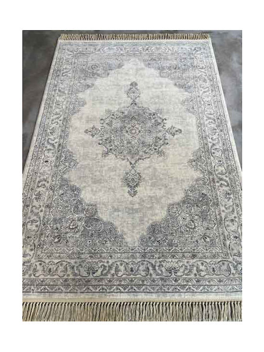Bekas Carpets Covor Rectangular cu franjuri Gri
