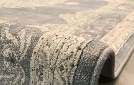 Bekas Carpets Χαλί Στρογγυλό με Κρόσια Γκρι Φ100cm