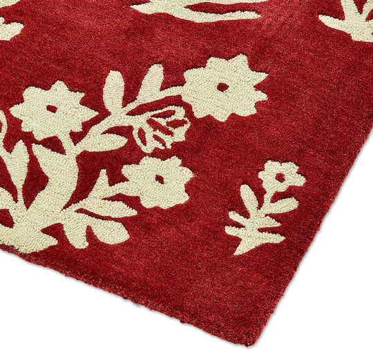 Sanderson Woodland Glade Teppich Rechteckig Synthetisch,Polyester/Cotton/Leather Damson Red