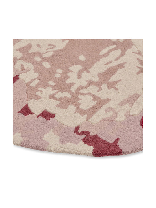 Ted Baker Magnolia Handgefertigt Teppich Rund Wolle Rosa