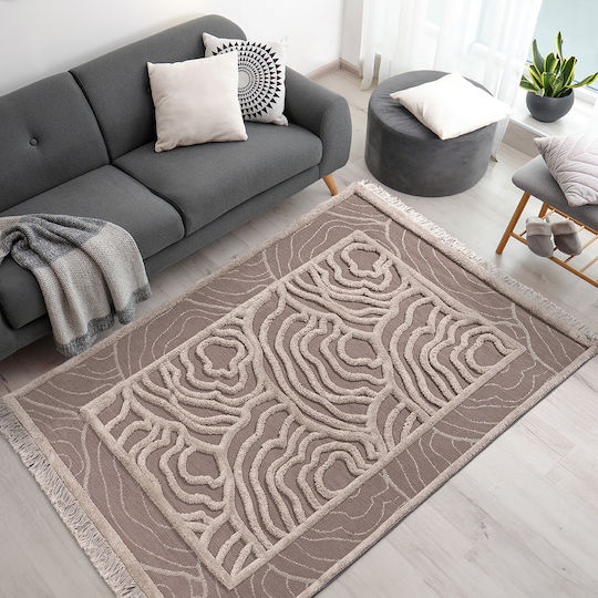 Beauty Home Noir 9434 Covor Rectangular cu franjuri Bej
