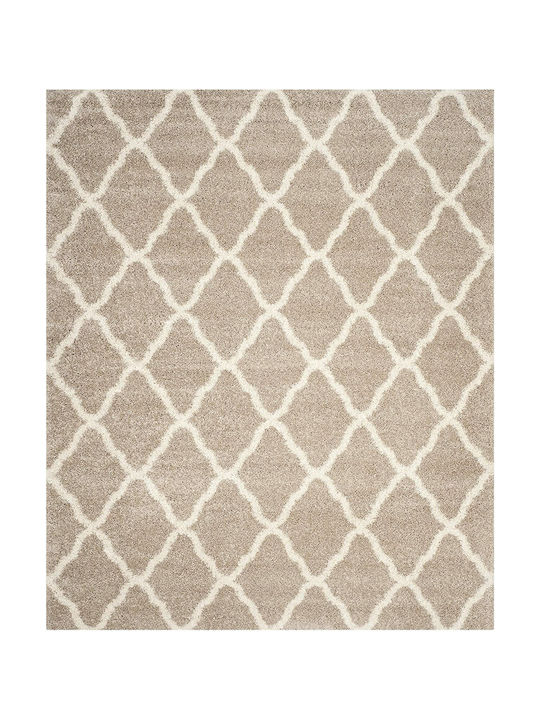 Saray Home Moroccan Teppich Rechteckig Zottelig Synthetisch,Polyester/Cotton/Leather Beige