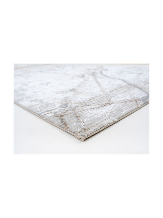 Ezzo Firenze D080AH9 Teppich Rechteckig Synthetisch,Polyester/Cotton/Leather Gray