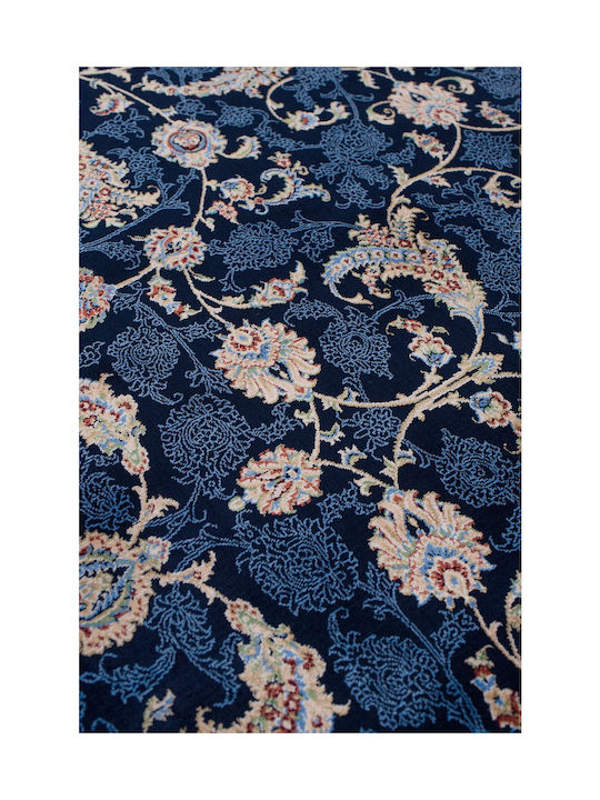 Viokarpet Sarouk Teppich Rechteckig Synthetisch,Polyester/Cotton/Leather Blau