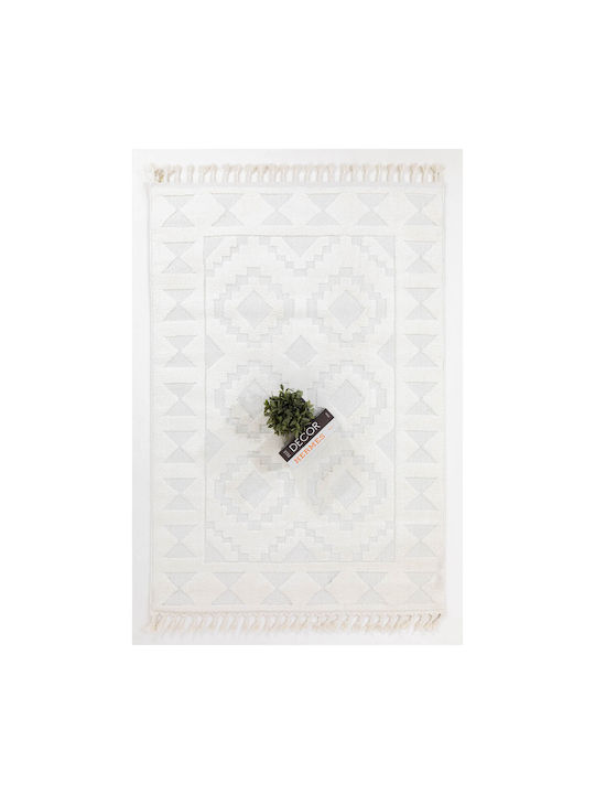 Ezzo Perla D066a1a Χαλί Τζακιού Ορθογώνιο με Κρόσια Cream 133x190cm