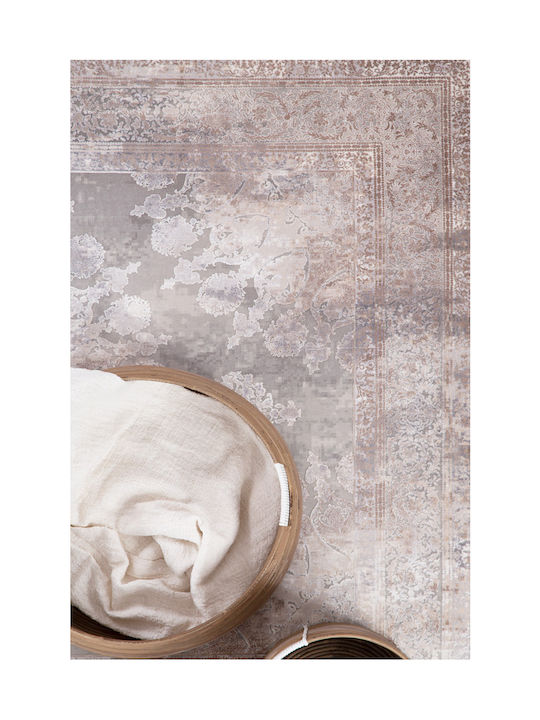 Royal Carpet Bamboo Silk 8098a Rug Rectangular Silk L.Grey D.Beige