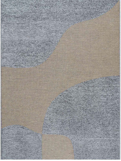 Madi Brook Teppich Rechteckig Synthetisch,Polyester/Cotton/Leather Beige Grey