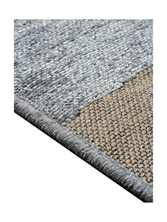 Madi Brook Teppich Rechteckig Synthetisch,Polyester/Cotton/Leather Beige Grey
