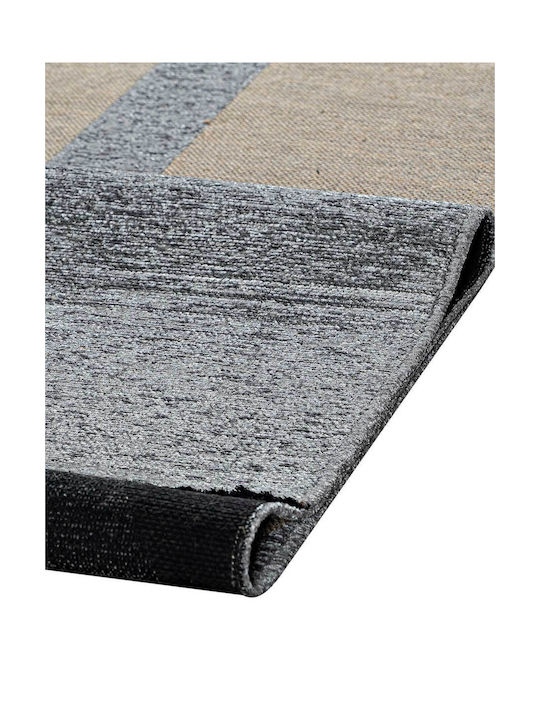 Madi Teppich Rechteckig Synthetisch,Polyester/Cotton/Leather Beige Grey