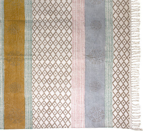 Zaros Block Print Baumwolle Pink/green