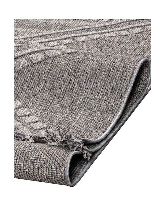 Madi Angle Teppich Rechteckig Synthetisch,Polyester/Cotton/Leather Gray