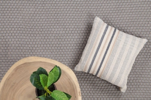 Royal Carpet Duppis OD2 Χαλί Εξωτερικού Χώρου Ορθογώνιο με Κρόσια Beige Grey 113x190cm